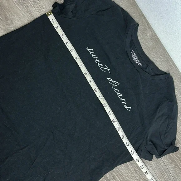 Victoria’s Secret Sweet Dreams Black Sleep Tee Small - Picture 5 of 7